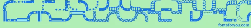 Bordms Font – Blue Fonts on Green Background
