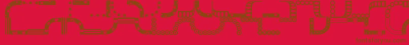 Bordms Font – Brown Fonts on Red Background