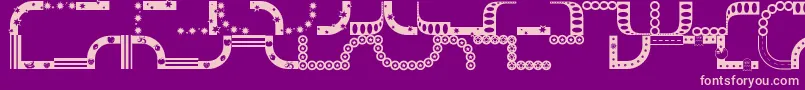 Bordms Font – Pink Fonts on Purple Background