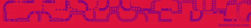 Bordms Font – Purple Fonts on Red Background
