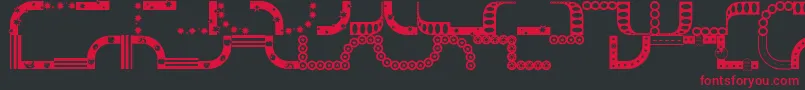 Bordms Font – Red Fonts on Black Background