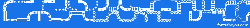 フォントBordms – 青い背景に白い文字