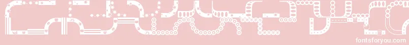 Fonte Bordms – fontes brancas em um fundo rosa