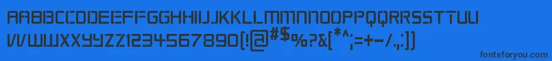 REPKCN   Font – Black Fonts on Blue Background