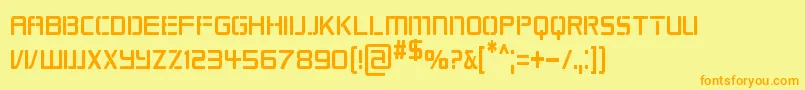 REPKCN   Font – Orange Fonts on Yellow Background