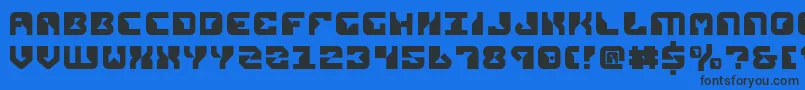 replicant Font – Black Fonts on Blue Background