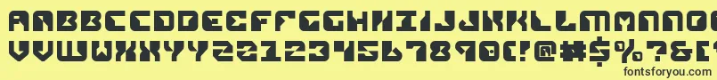 replicant Font – Black Fonts on Yellow Background