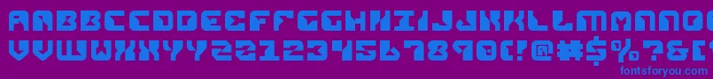 replicant Font – Blue Fonts on Purple Background