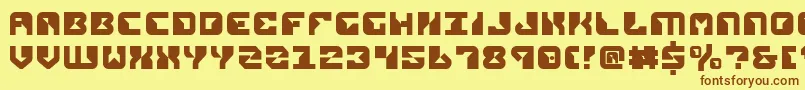 replicant Font – Brown Fonts on Yellow Background