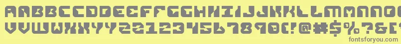 replicant Font – Gray Fonts on Yellow Background