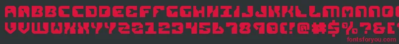 replicant Font – Red Fonts on Black Background