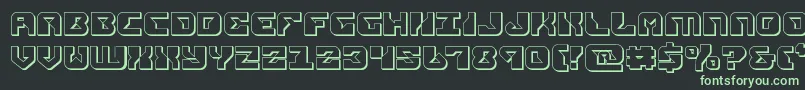 replicant3d Font – Green Fonts on Black Background