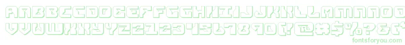 replicant3d-Schriftart – Grüne Schriften auf weißem Hintergrund