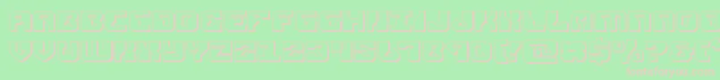replicant3d-Schriftart – Rosa Schriften auf grünem Hintergrund