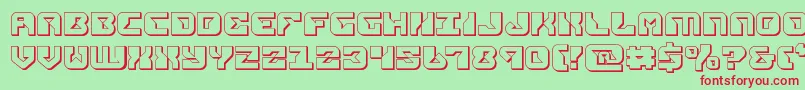 replicant3d Font – Red Fonts on Green Background