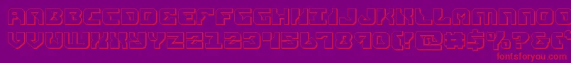 フォントreplicant3d – 紫の背景に赤い文字