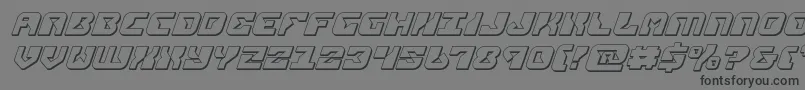 replicant3dital Font – Black Fonts on Gray Background