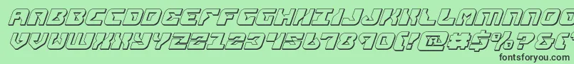 replicant3dital Font – Black Fonts on Green Background