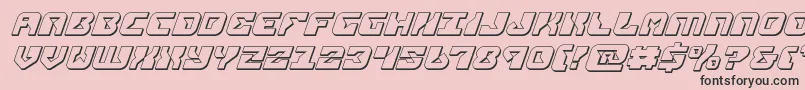 replicant3dital Font – Black Fonts on Pink Background