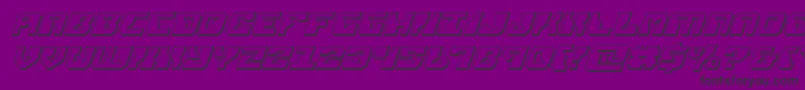 replicant3dital Font – Black Fonts on Purple Background