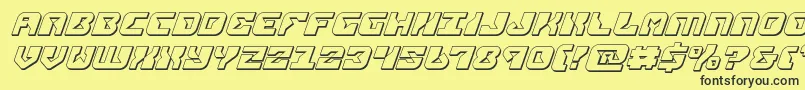 replicant3dital Font – Black Fonts on Yellow Background