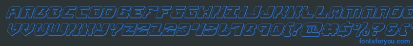 replicant3dital Font – Blue Fonts on Black Background