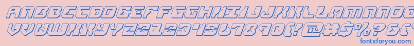replicant3dital Font – Blue Fonts on Pink Background