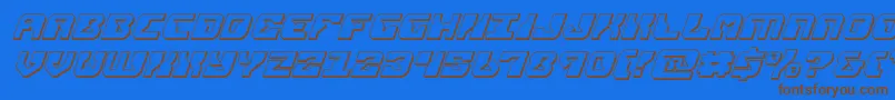 Шрифт replicant3dital – коричневые шрифты на синем фоне