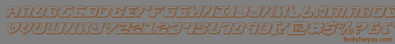 Шрифт replicant3dital – коричневые шрифты на сером фоне