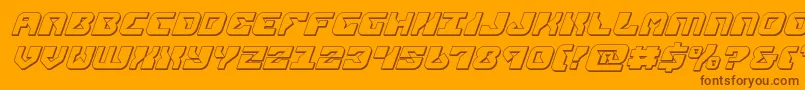 Шрифт replicant3dital – коричневые шрифты на оранжевом фоне