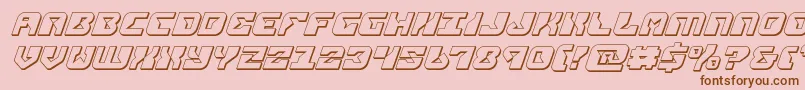 Шрифт replicant3dital – коричневые шрифты на розовом фоне