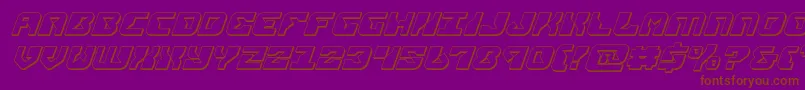 Шрифт replicant3dital – коричневые шрифты на фиолетовом фоне