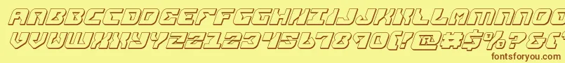 replicant3dital Font – Brown Fonts on Yellow Background