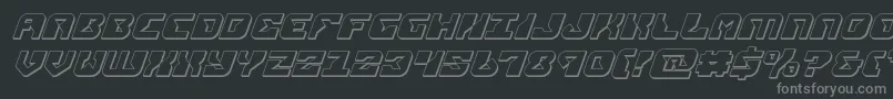 Шрифт replicant3dital – серые шрифты на чёрном фоне