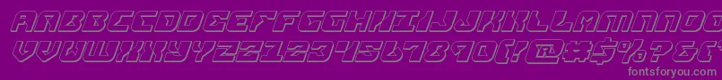 replicant3dital Font – Gray Fonts on Purple Background