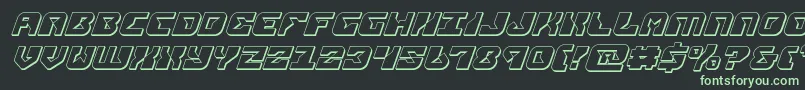 replicant3dital Font – Green Fonts on Black Background