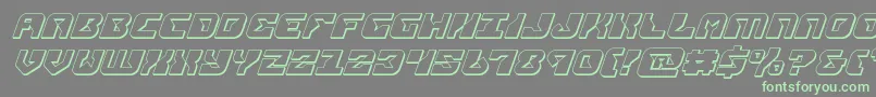 replicant3dital Font – Green Fonts on Gray Background