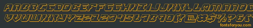 replicant3dital Font – Orange Fonts on Black Background