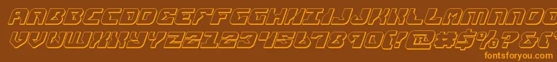 Шрифт replicant3dital – оранжевые шрифты на коричневом фоне
