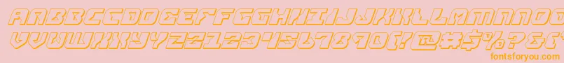 replicant3dital Font – Orange Fonts on Pink Background