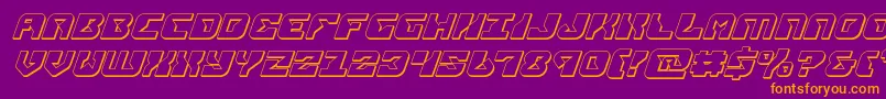 replicant3dital Font – Orange Fonts on Purple Background