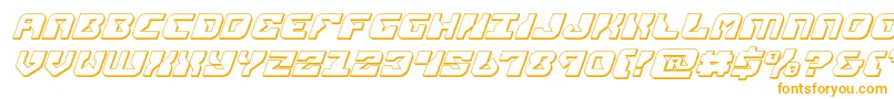 Шрифт replicant3dital – оранжевые шрифты на белом фоне
