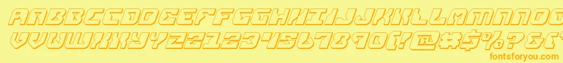 Шрифт replicant3dital – оранжевые шрифты на жёлтом фоне