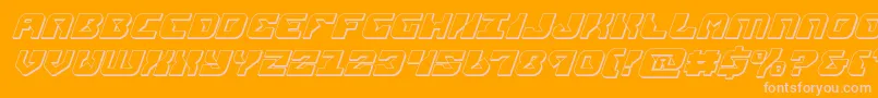 replicant3dital Font – Pink Fonts on Orange Background
