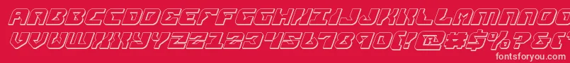 replicant3dital Font – Pink Fonts on Red Background