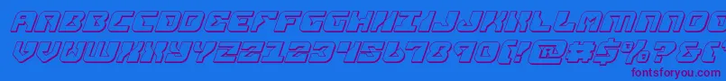 Шрифт replicant3dital – фиолетовые шрифты на синем фоне