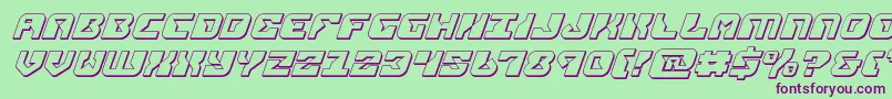replicant3dital Font – Purple Fonts on Green Background