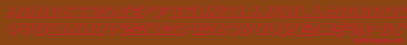 Шрифт replicant3dital – красные шрифты на коричневом фоне
