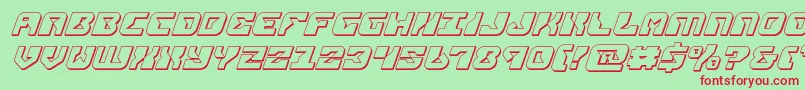 Шрифт replicant3dital – красные шрифты на зелёном фоне