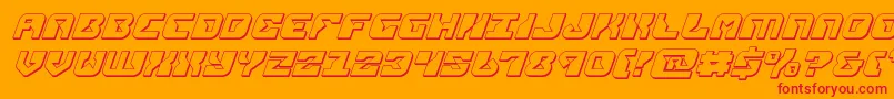 replicant3dital Font – Red Fonts on Orange Background